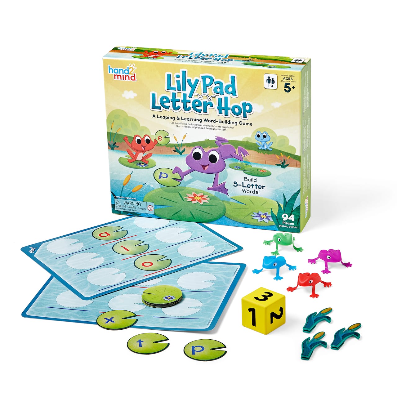 hand2mind Leapin' Lily Pads Letter Hop CVC Game Set